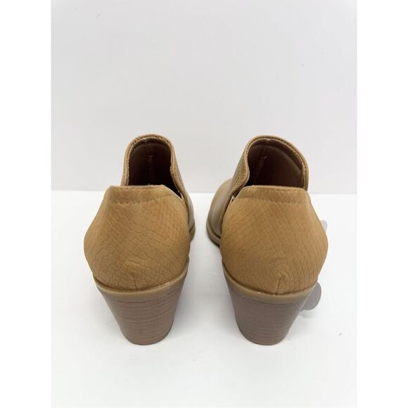 BareTraps Ankle Boots Size 9.5 Tan Block Heel Cushioned Insole Lightweight NEW - Picture 9 of 11